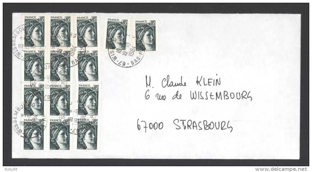 Lettre Avec CàD 67 Wissembourg 19/10/1984 Affranchissement 34x Sabine De Gandon N°1964 à 0,05 Fr - Réf A1856 - 1961-....