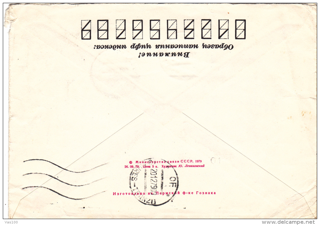 RUSSIAN EXPLORERS REACHING THE POLE, STATIONERY COVER,1979, RUSSIA - Events & Commemorations