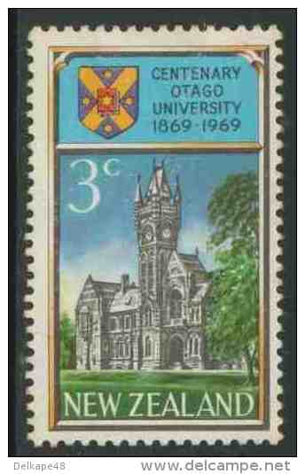 New Zealand Neuseeland 1969 Mi 502 YT 483 * MH Centenary Otago University + Coat Of Arms University/ Wappen Universität - Postzegels