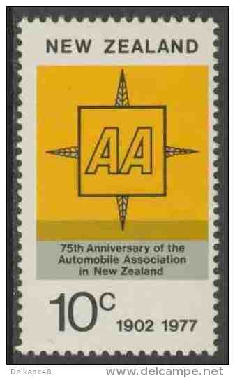 New Zealand Neuseeland 1977 Mi 704 YT 682 ** Emblem – 75th Ann. Automobile Association In New Zealand / Automobilclubs - Auto's