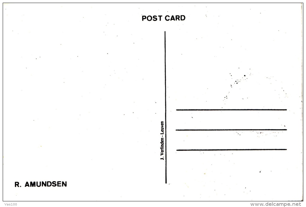 ROALD AMUNDSEN,NORWEGIAN EXPLORER OF THE POLAR REGIONS,CM, MAXICARD, CARTES MAXIMUM,1997, ROMANIA - Onderzoekers