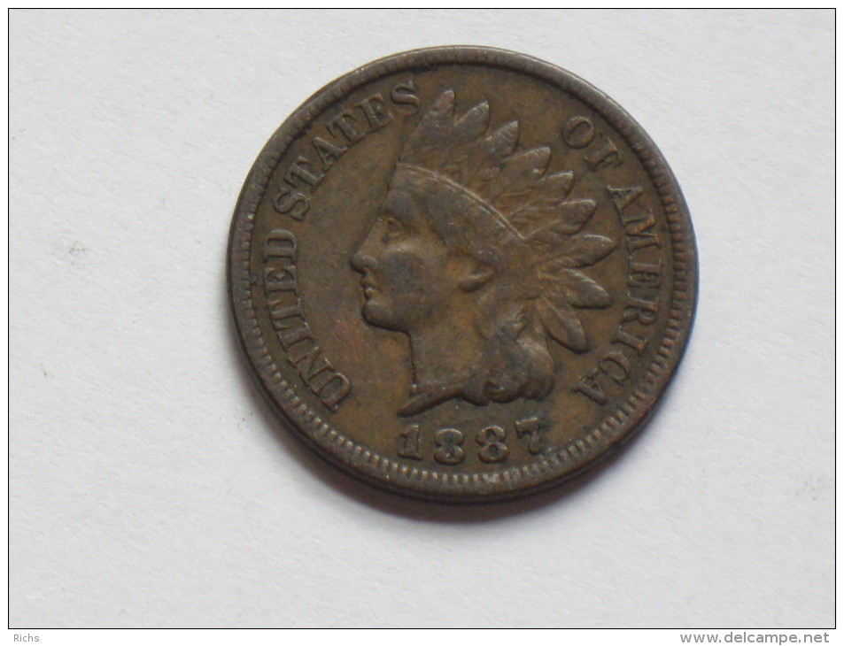 1887 Indian Head Cent - 1859-1909: Indian Head
