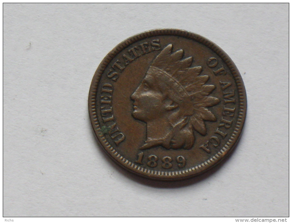 1889 Indian Head Cent - 1859-1909: Indian Head