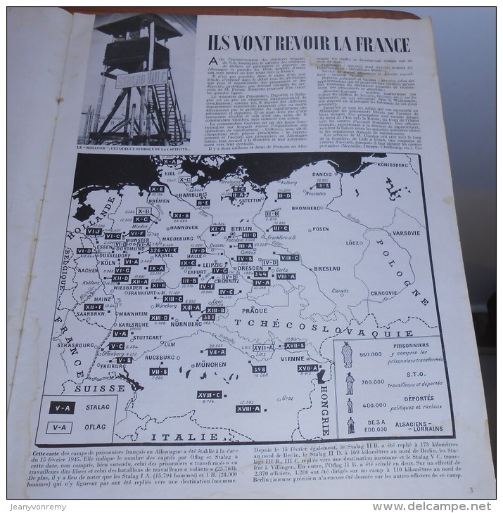 Le Monde Illustré. N°4302. 7 Avril 1945. Le Retour Des Prisonniers. - Histoire