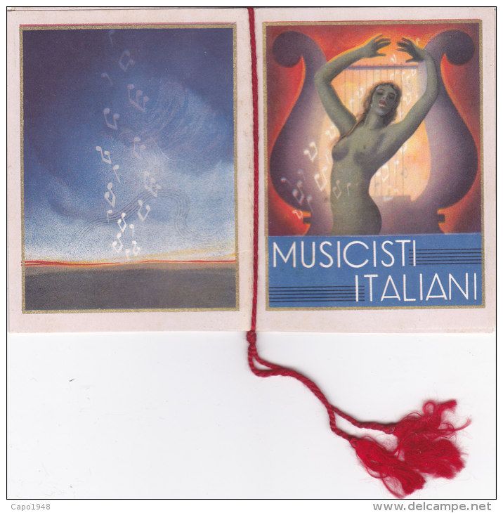 CALENDARIETTO "MUSICISTI ITALIANI"DONIZETTI-ROSSINI-BELLINI-VERDI-PUCCINI-MASCAGNI OPERA  LIRICA  1940-2-0882 -17528-527 - Petit Format : 1921-40