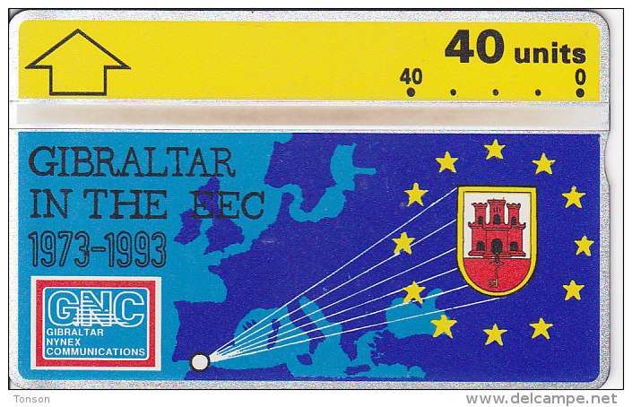 Gibraltar, GIB-32, 20 Years Of Gibraltar In The Eec, Mint, 2 Scans. - Gibilterra