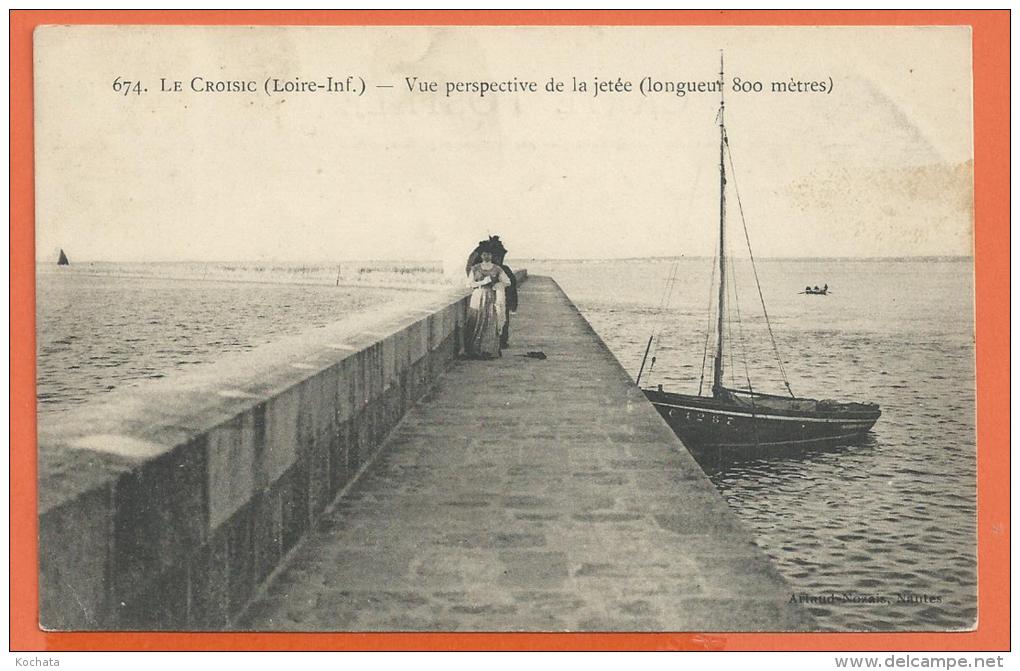 H416, Le Croisic, 674, Animée,   Circulée 1909 - Le Croisic