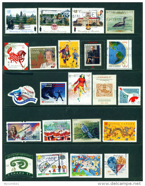 CANADA - Lot Of Used Fairly Recent Commemorative Issues As Scans - Collections