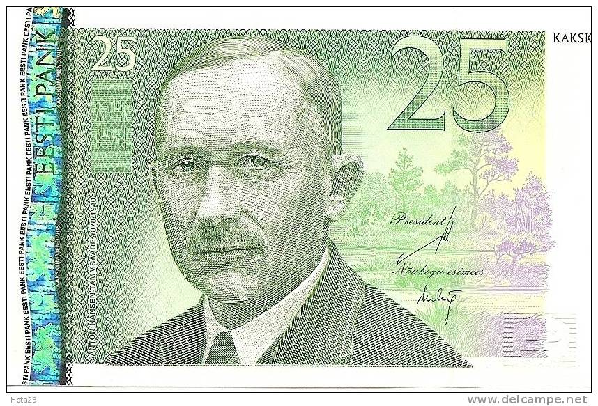 ESTONIA 25 KROONI 2007 BANK NOTE MONEY UNC - Estonia