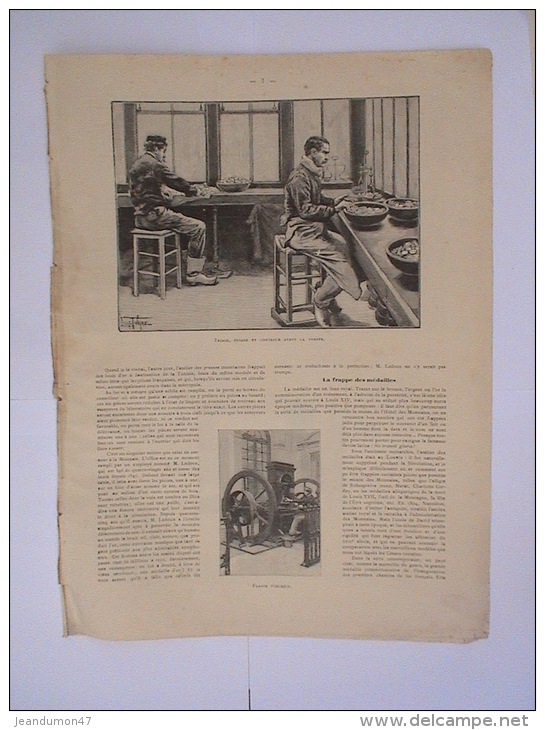 2 SUPPLEMENTS DU MONDE ILLUSTRE N° 1827 & 1828 DE L´AN 1892. L´HÔTEL DES MONNAIES. TEXTE M. G. LENOTRE. & M.L. TINAYRE