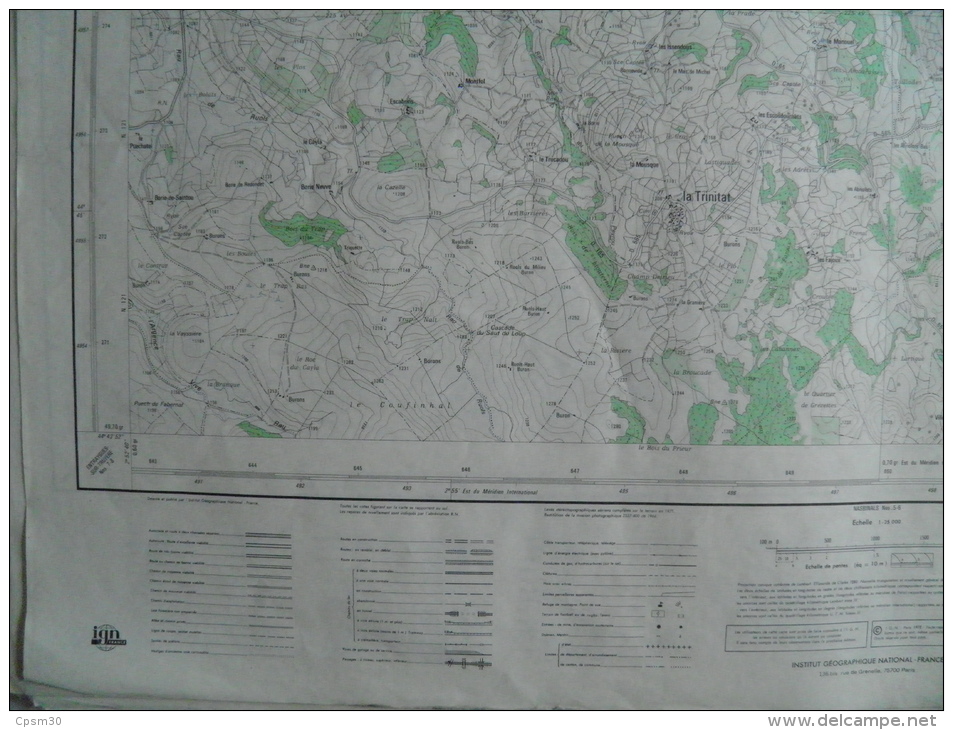 Carte Géographique - NASBINALS N° 1-2 - échelle 1/25.000 - Avril 1973 Richardès Le Cibial/La Malevieille Borie Grandvals - Topographische Karten