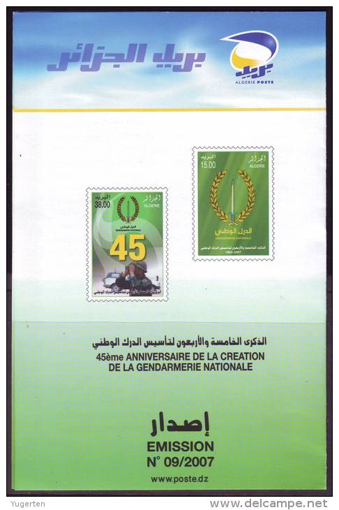 ALGERIE ALGERIA ALGERIEN - 2007 - Document Officiel - Official Document -Gendarmerie Nationale - Police - Gendarmerie