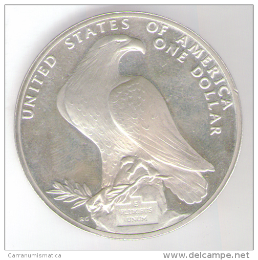 STATI UNITI 1 DOLLAR 1984 XXII OLYMPIAD LOS ANGELES SILVER FONDO SPECCHIO - Gedenkmünzen
