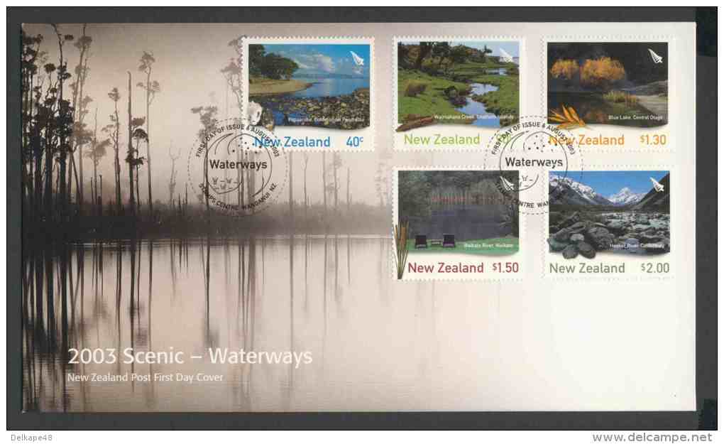 New Zealand Neuseeland 2003 FDC Mi 2109 /13 - Waterways In New Zealand / Gewässer In Neuseeland / Rivieren - FDC