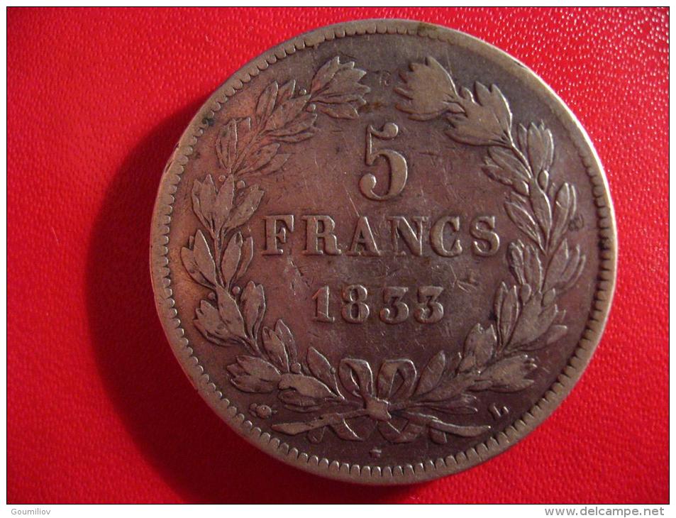 5 Francs Louis-Philippe 1833 L Bayonne 2421 - Other & Unclassified