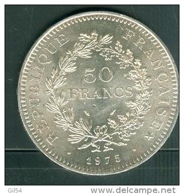 PIECE 50 FRANCS ARGEN T / SILVER   Année 1975  - Pia6402 - 50 Francs