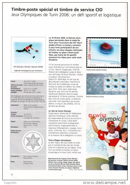 Suisse 2005 - Philatelic Magazine - 32 Pages -Turin - Torino - JO Olympic Games - Olympics - Ski Skiing - Winter 2006: Torino