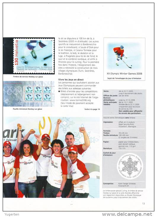 Suisse 2005 - Philatelic Magazine - 32 Pages -Turin - Torino - JO Olympic Games - Olympics - Ski Skiing - Winter 2006: Torino