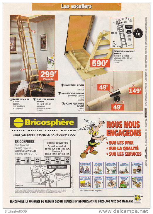 Astérix Abraracourcix Et Sa Clôture En Bois Catalogue PUB Bricosphère Opération Bois 1999 Les Ed. Albert René/GOSCINNY-U - Oggetti Pubblicitari