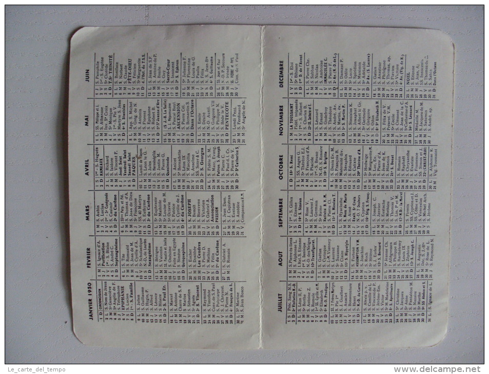 Calendarietto/calendario Santino "Année Sainte 1950 - S.Teresia A Jesu Infante" Gioventù Antoniana - Formato Grande : 1941-60