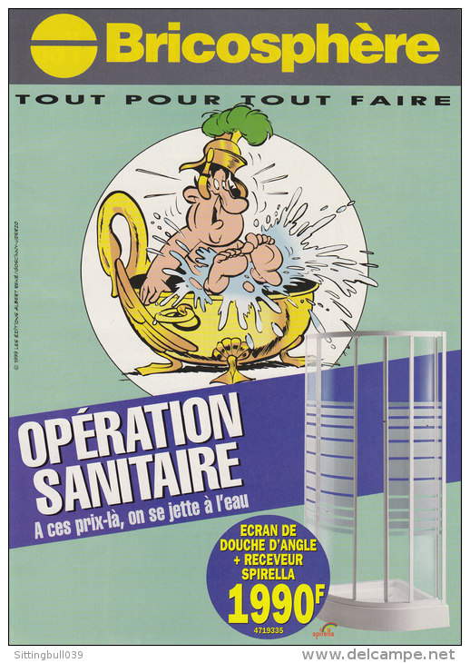 Astérix. Un Soldat Romain Barbote Dans Sa Baignoire Cygne Catalogue PUB Bricosphère Opération Sanitaire 1999 - Objets Publicitaires