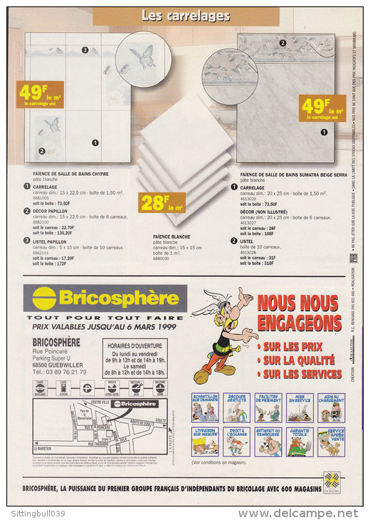 Astérix. Un Soldat Romain Barbote Dans Sa Baignoire Cygne Catalogue PUB Bricosphère Opération Sanitaire 1999 - Objets Publicitaires