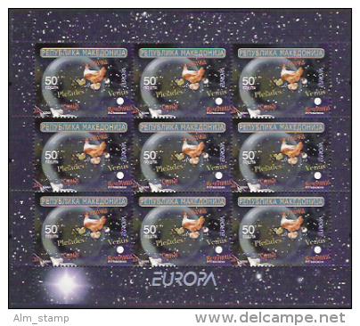 2009 Macedonien  Makedonien Sheet  Mi. 502-3**MNH  Europa Astronomie - 2009