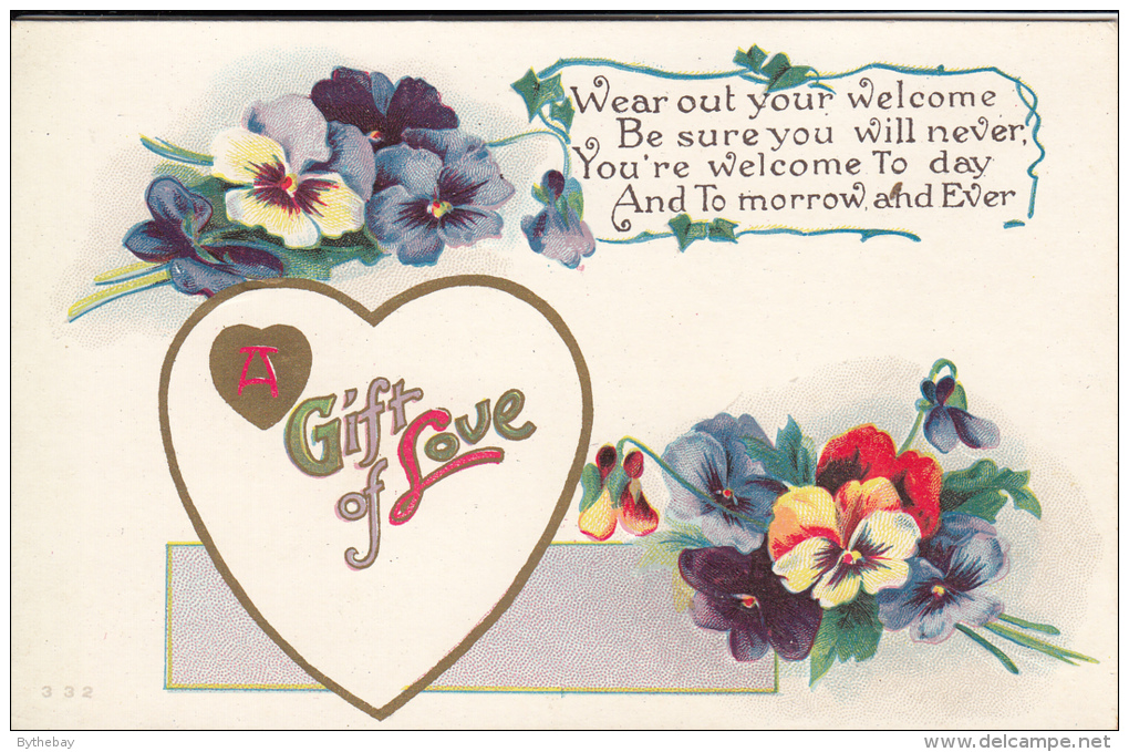 A Gift Of Love - Poem, Bouquets Of Pansies - Saint-Valentin