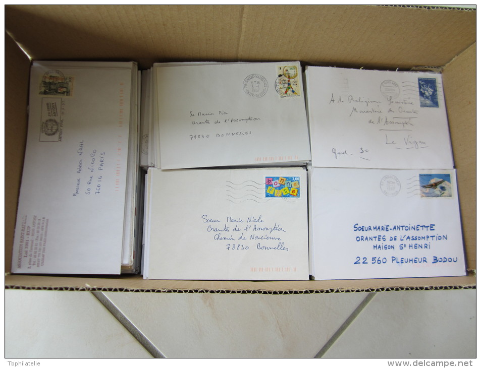 VEND BEAU CARTON DE + 1000 LETTRES DE FRANCE, 1990 - 1999 !!!! (a) - Lettres & Documents