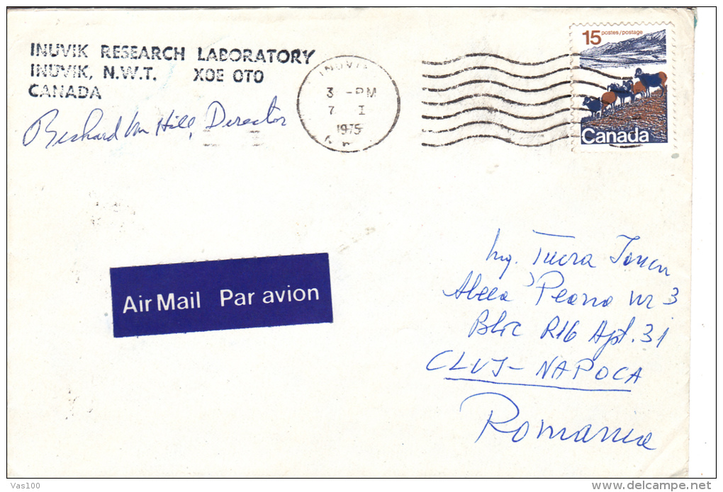INUVIK RESEARCH LABORATORY, 1975,SPECIAL COVER,CANADA - Forschungsprogramme
