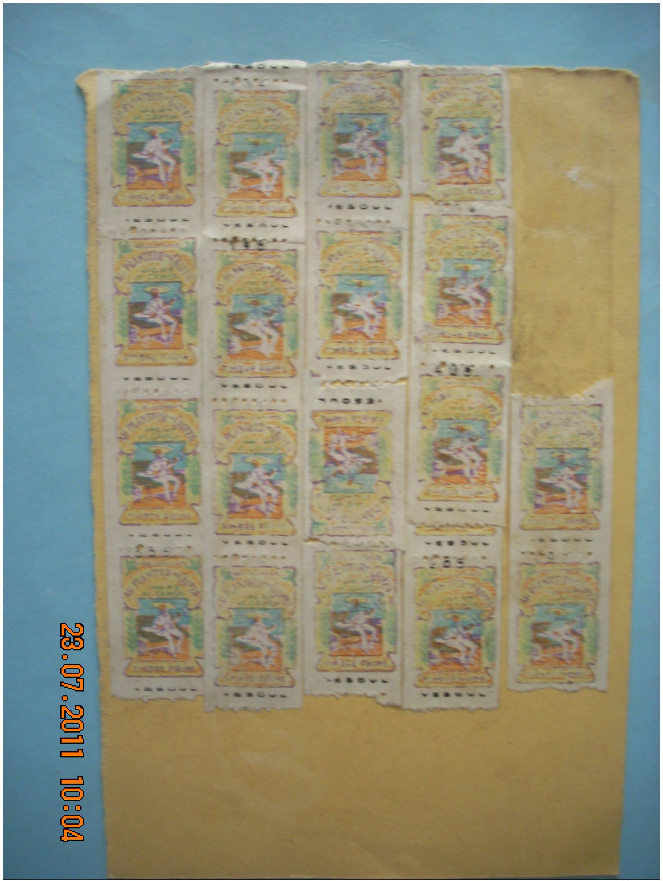 F  795   AU PLANTEUR DE CAIFFA TIMBRES PRIMES DE 1933   VESOUL FEUILLE DE 37 VIGNETTES - Otros & Sin Clasificación