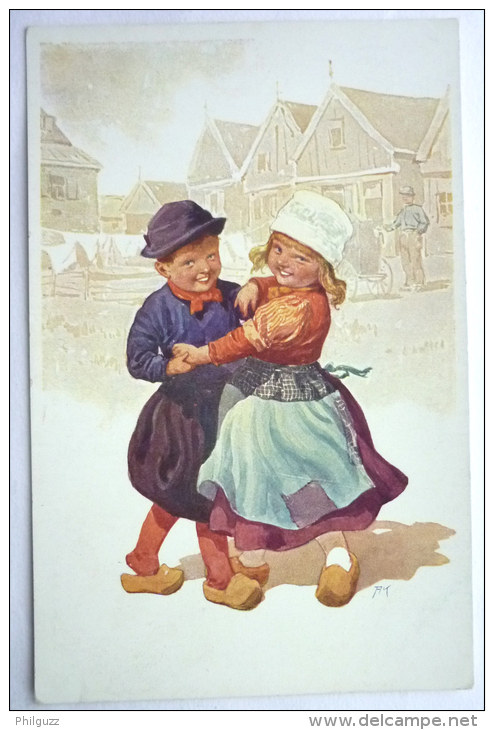 CPA HUMORISTIQUE -  ILLUSTRATEUR KARL FEIERTAG - COUPLE D'ENFANTS DANSANT - Feiertag, Karl