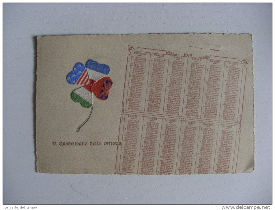 Calendario/cartolina "Il Quadrifoglio Della Vittoria" 1919 (militare-Prima Guerra Mondiale) - Grand Format : 1921-40