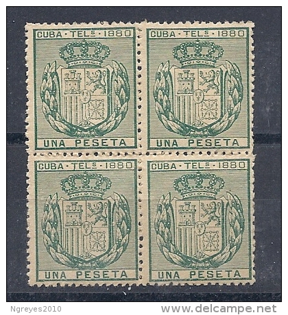 130605570  COLCU  ESP.   EDIFIL  TELEGRAFOS  Nº  49  *  MH  BL4 - Cuba (1874-1898)