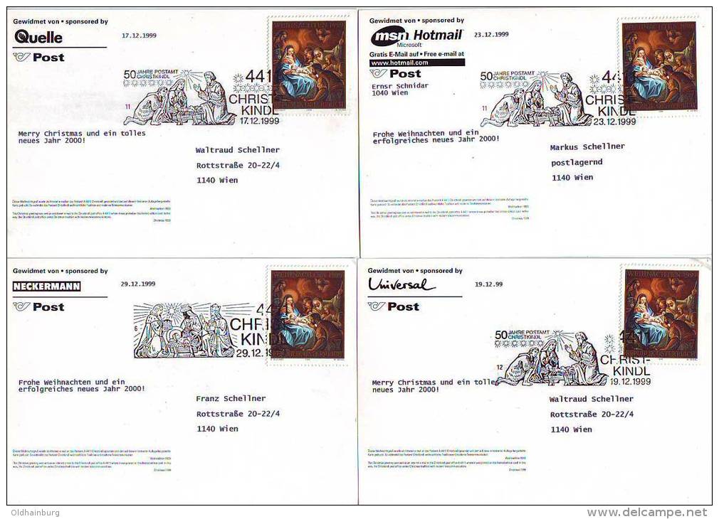 1101f: Österreich 1999, BTX- Telecards In 4 Varianten, ANK 116.- € - Variétés & Curiosités