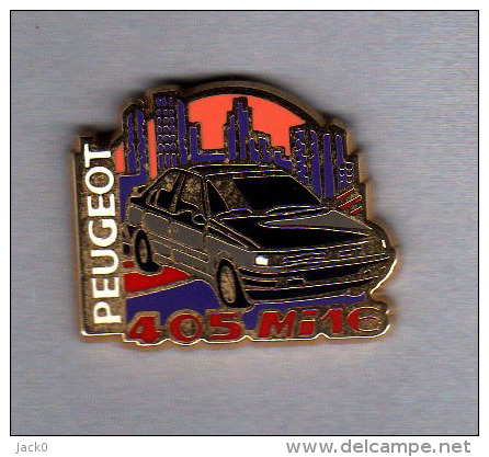 Pin´s  Automobile  PEUGEOT  405  Mi 16  Noire  ( Hélium ) - Peugeot