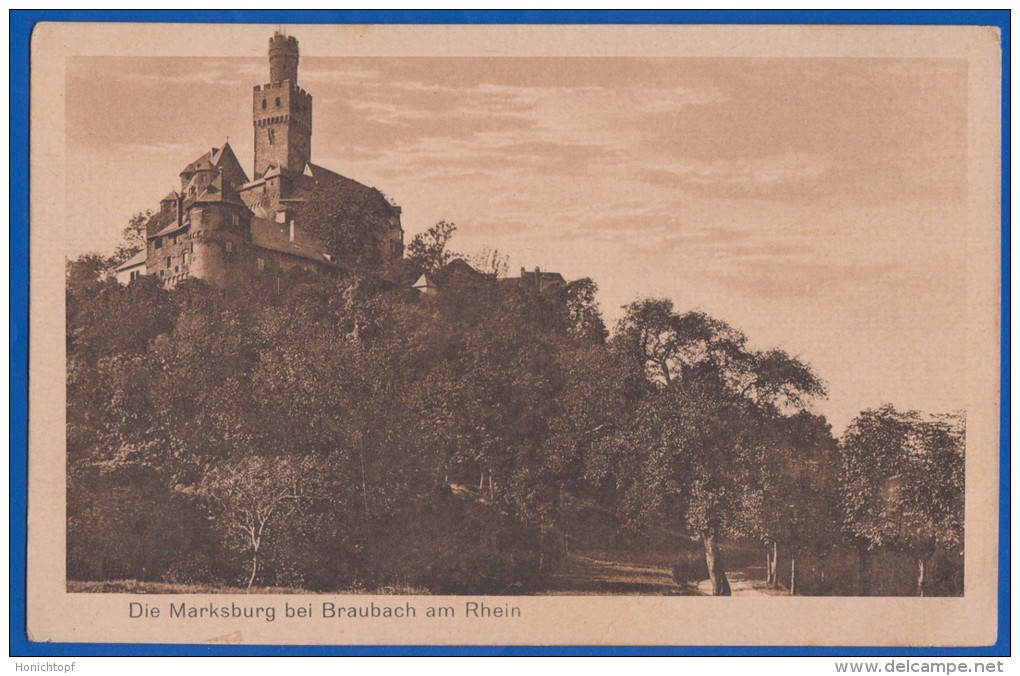 Deutschland; Braubach; Panorama Mit Marksburg; 1922 - Braubach