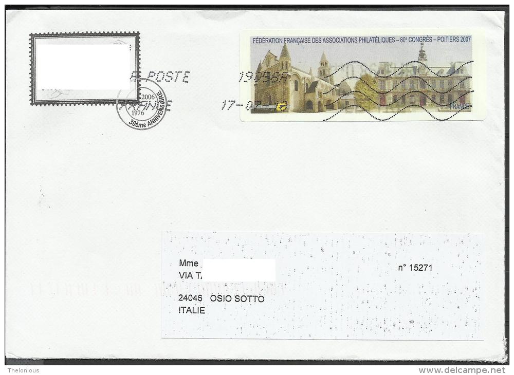 # Lettera Dalla Francia A Osio Sotto (BG) Italia - 2010-... Illustrated Franking Labels