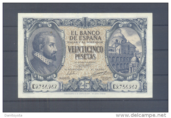 EDIFIL D37A.- 25 PTAS 9 DE ENERO DE 1940.- - 25 Pesetas