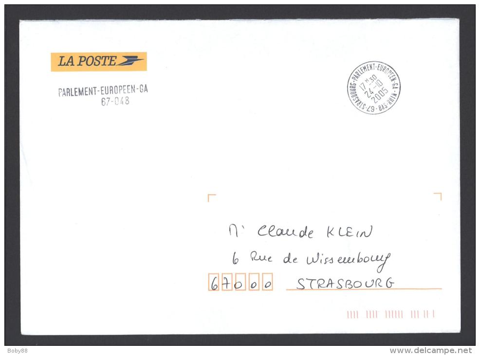 Lettre En Franchise Postale Avec Cachet + GriffLe Linéaire 67 048  STRASBOURG PAREMENT EUROPEEN GA 2005 - Réf A1991 - Civil Frank Covers