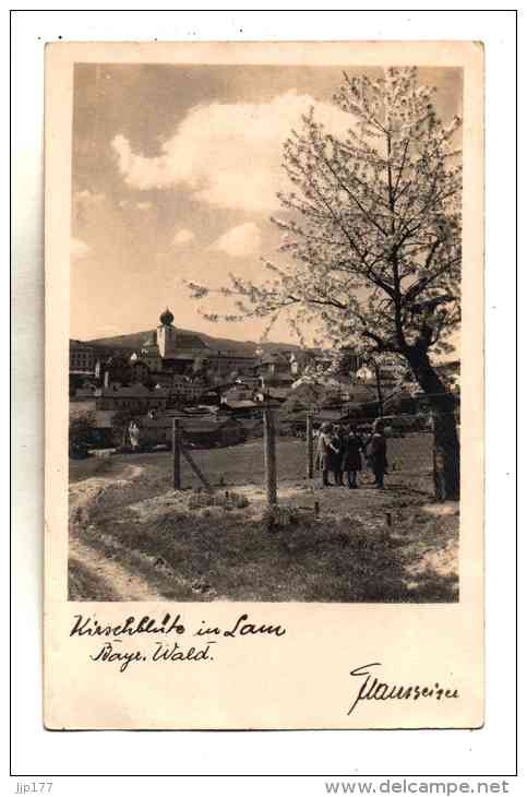 Cham Lam Im Bayerischen Wald Blick Auf Das Dorf Mit Kinder Unter Au Village Jeux D'enfants Sous Cerisier En Fleurs 1935 - Cham