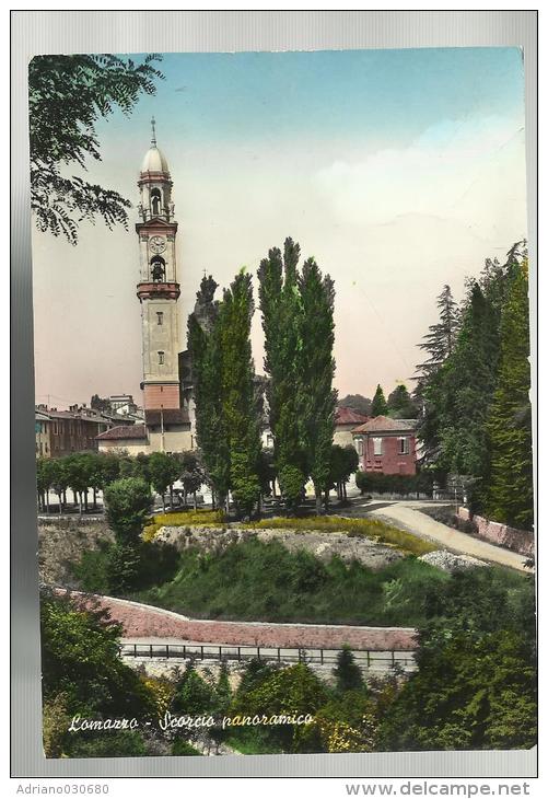 Vecchia Cartolina Bella Ma Rovinata Lomazzo Scorcio Panoramico - Como