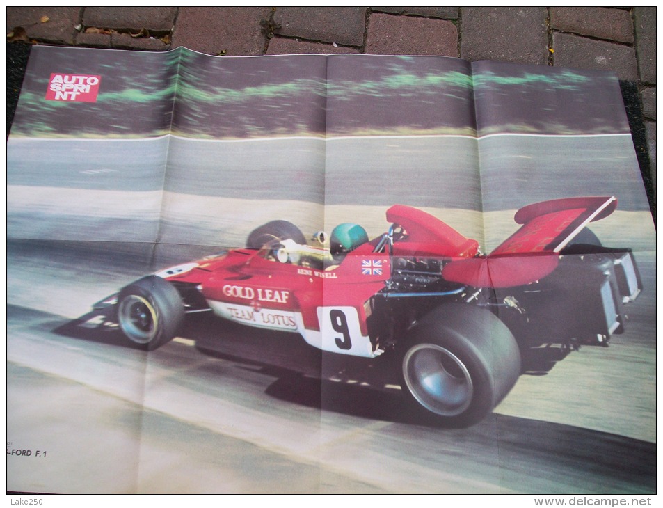 POSTER -  AUTOSPRINT  LOTUS 72 R.WISELL - Autosport - F1