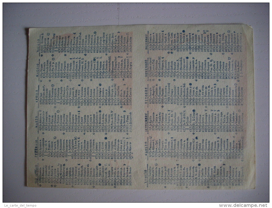 Calendarietto/calendario 1947 "Tempio Nazionale Del Perpetuo Suffragio Pro Caduti Di Guerra" ROMA - Formato Grande : 1941-60