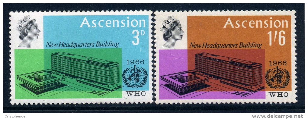 Ascension 1966 Inauguration Of WHO Headquarters Set MNH - Ascension