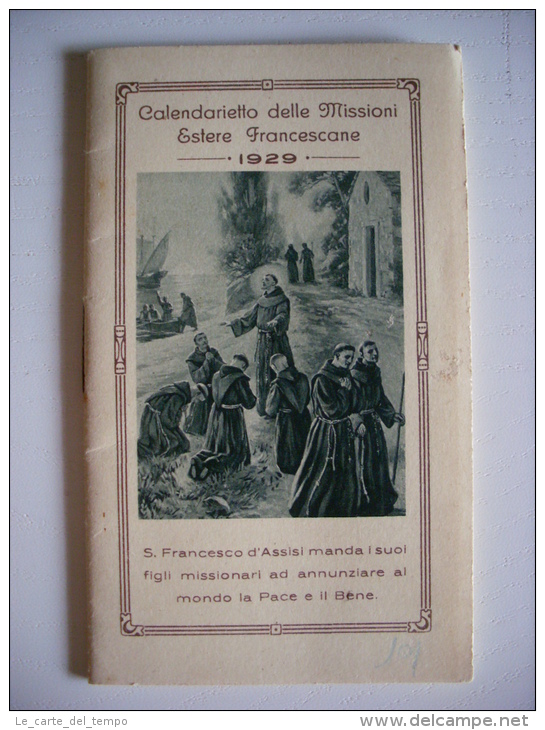 Calendario Delle Missioni Estere Francescane 1929 MILANO - Formato Grande : 1921-40