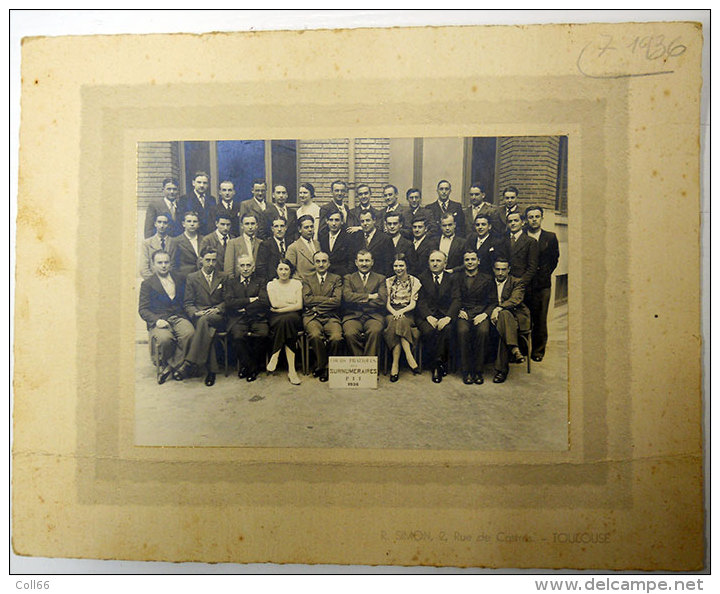 Avril-juillet 1936 Toulouse Cours Pratiques Des Surnuméraire PTT Postes Signatures Au Dos édit Simon R De Castres Toulou - Professions