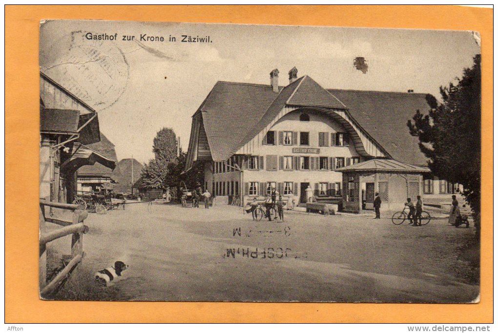 Zaziwil Gasthof Zur Krone 1905 Postcard - Zäziwil