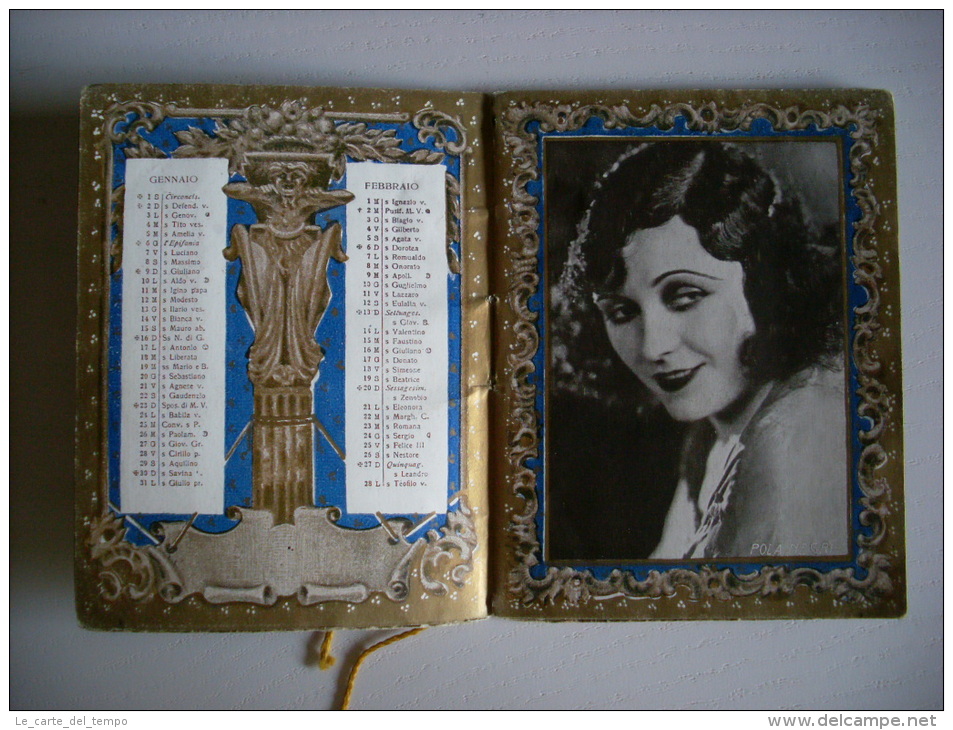 Calendario/calendarietto/ Almanacco LE DIVE DELL´ARTE MUTA 1927. Industria Saponi E Profumeria FONTANELLA Milano - Formato Grande : 1921-40