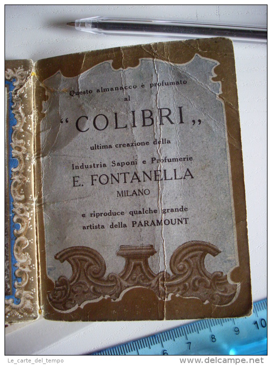 Calendario/calendarietto/ Almanacco LE DIVE DELL´ARTE MUTA 1927. Industria Saponi E Profumeria FONTANELLA Milano - Formato Grande : 1921-40